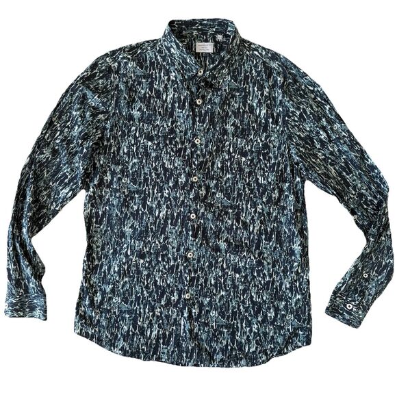 7 Diamonds Mens Size Large 100% Cotton Button Up 7063 Made Well Shirt Artsy - Picture 1 of 11